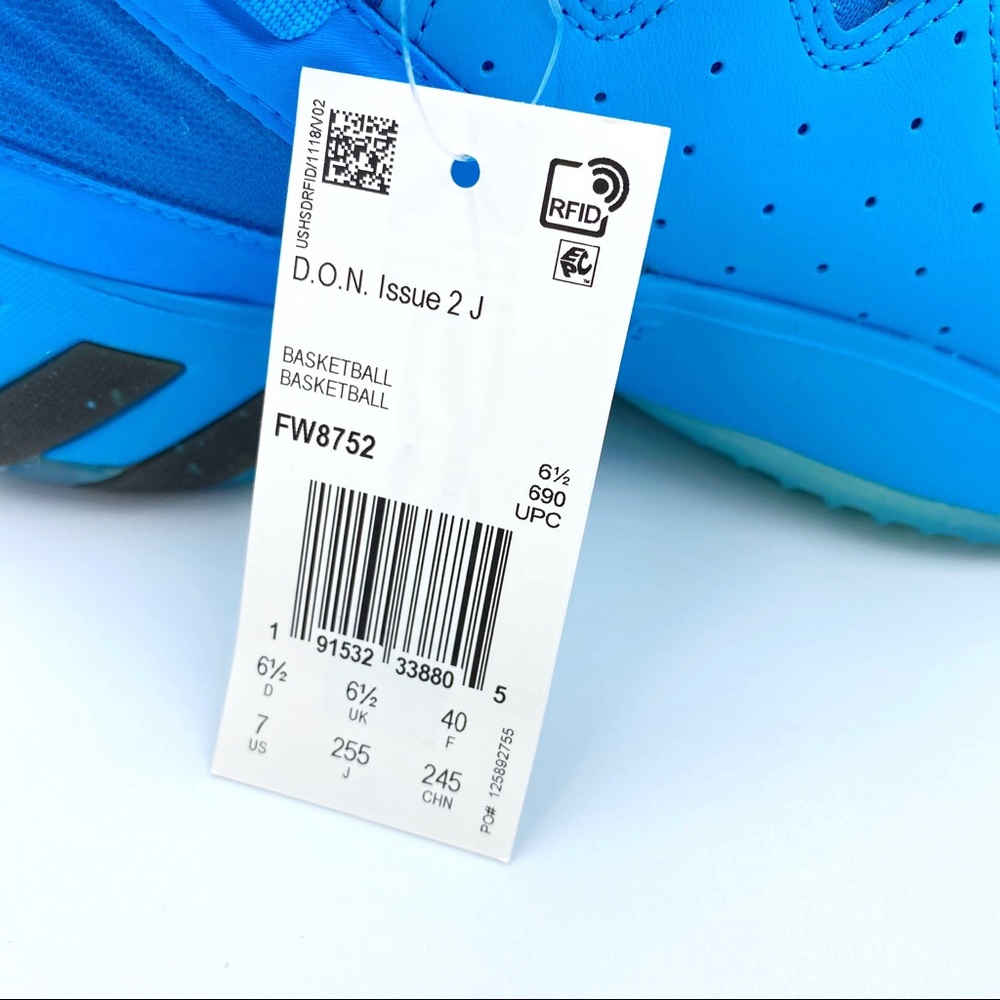 Adidas DON Issue 2 Crayola Blue Basketball Shoes 6 - Picture 14 of 16